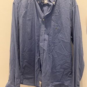 Men’s Lacoste long sleev button down shirt large